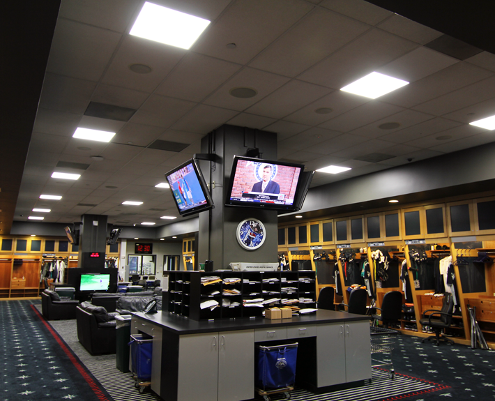 Seattle Mariners club house image showing human centric lighting